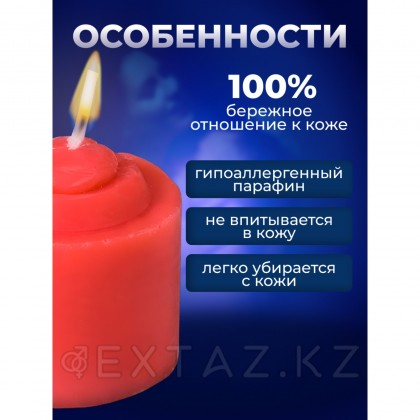 Свеча для БДСМ Оки-Чпоки «‎Роза», красная, низкотемпературный воск, 3,2 см  от sex shop Extaz фото 2