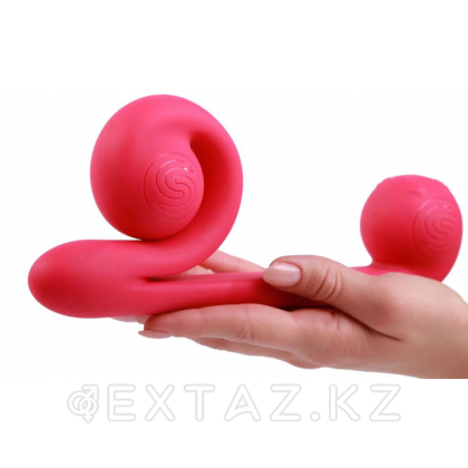 Вибромассажер для двойной стимуляции Snail Vibe розовый от sex shop Extaz фото 2