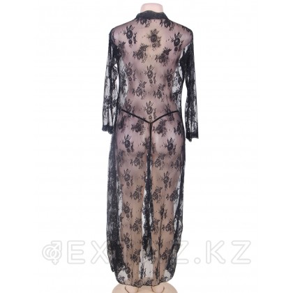 Прозрачный халат с цветочным принтом (размер XL-2XL) от sex shop Extaz фото 8