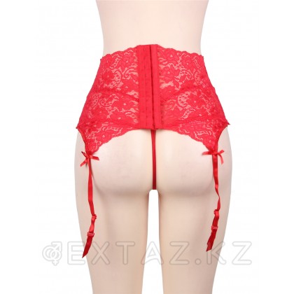 Пояс для чулок на высокой посадке Red Sexy Lace (2XL) от sex shop Extaz фото 9