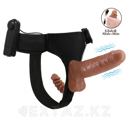 Двойной страпон с вибрацией и пультом управления Passionate harness от sex shop Extaz фото 11