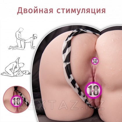 Реалистичный двойной мастурбатор с вибрацией и функцией всасывания Mignon от sex shop Extaz фото 10