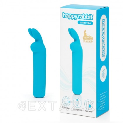 Вибропуля Happy Rabbit синяя от sex shop Extaz