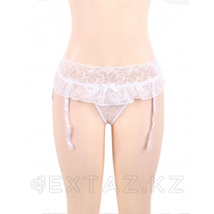 Пояс для чулок кружевной White Sexy Bow (3XL) от sex shop Extaz фото 7