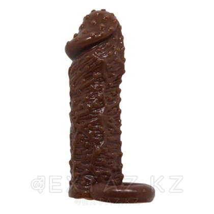 Насадка на пенис с кольцом для мошонки Brave Man (13×4 см) от sex shop Extaz