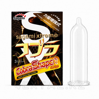 Презервативы SAGAMI Cobra 3шт. конусообразные супер облегающие от sex shop Extaz