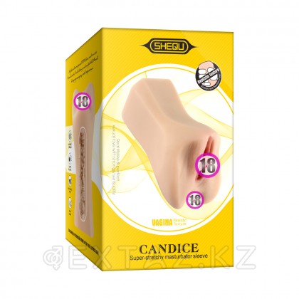 Реалистичный мастурбатор в виде вагины и половых губ Candice от sex shop Extaz фото 7