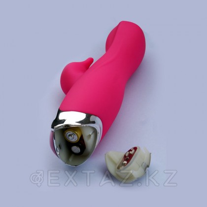 Вибратор с клиторальным стимулятором розовый от sex shop Extaz фото 9