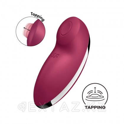 Клиторальный стимулятор с вибрацией Satisfyer Tap&Climax 2 бордовый от sex shop Extaz фото 3