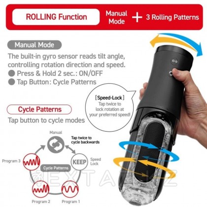 Набор Tenga Flip Zero Electronic Vibratation: мастурбатор с вибрацией и устройство вращения от sex shop Extaz фото 9