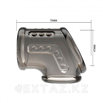 Насадка на пенис и мошонку Pretty love, серая от sex shop Extaz фото 4