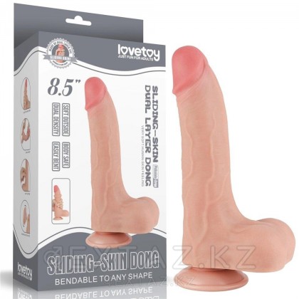 Реалистичный фаллоимитатор Lovetoy (22×4,3 см) с двойной плотностью телесный от sex shop Extaz фото 2