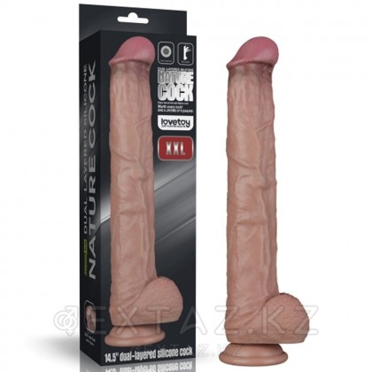 Реалистичный фаллоимитатор Lovetoy KING SIZED (29,8×6 см) с двойным покрытием, телесный от sex shop Extaz фото 2