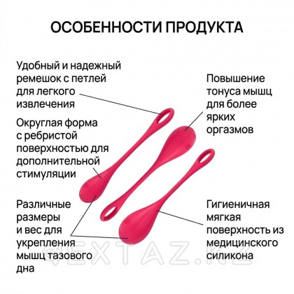 Набор вагинальных шариков Satisfyer Yoni Power 1 розовые от sex shop Extaz фото 7