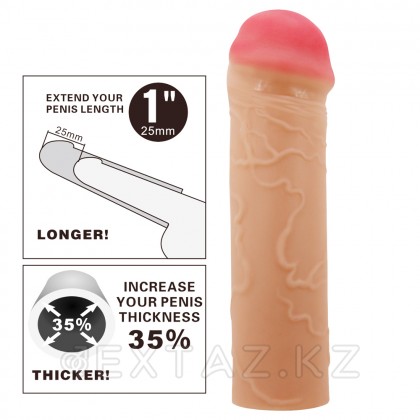 Реалистичная насадка на пенис Nile, бежевый, 16,5 см от sex shop Extaz фото 3