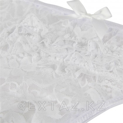 Трусики белые кружевные с доступом (XL-2XL) от sex shop Extaz фото 5