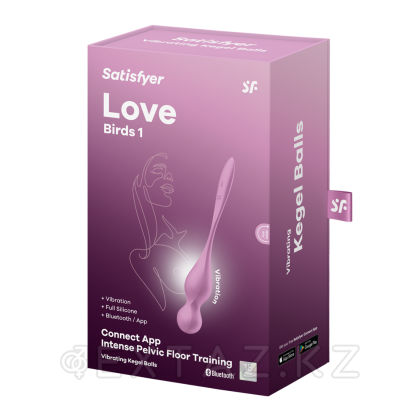 Тренажер для интимных мышц с вибрацией Satisfyer Love Birds 1 розовый (Connect App) от sex shop Extaz фото 6