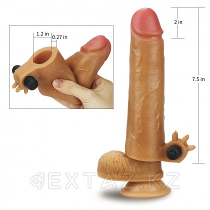Насадка на пенис с вибропулей Nature Extender Brown (19 см) от sex shop Extaz фото 5