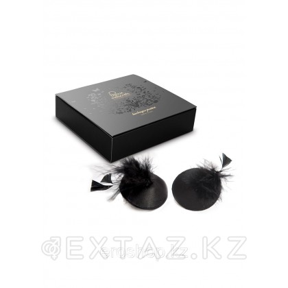Наклейки на грудь Burlesque Pasties Feather Bijoux от sex shop Extaz