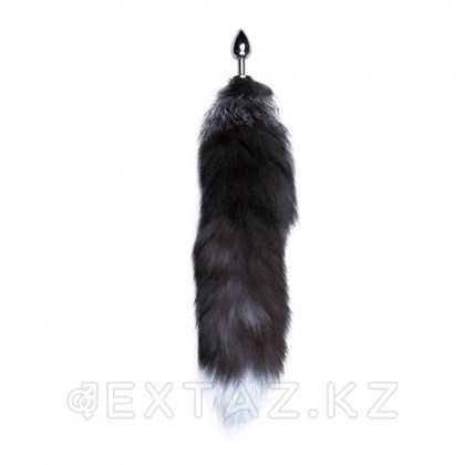 Анальный плаг с лисьим хвостом Black and White Fox Tail от Alive от sex shop Extaz фото 3
