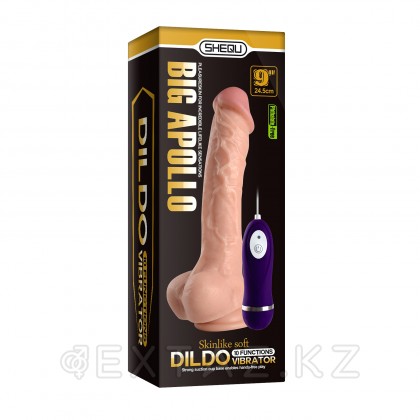 Реалистичный вибратор Big Aplollo с пультом управления, 24,5 см от sex shop Extaz фото 7