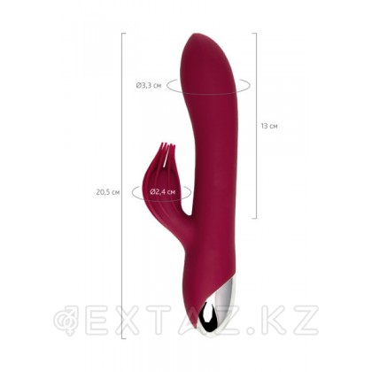 Вибратор с клиторальным стимулятором L'EROINA by TOYFA Sangra бордовый 20,5 см. от sex shop Extaz фото 3