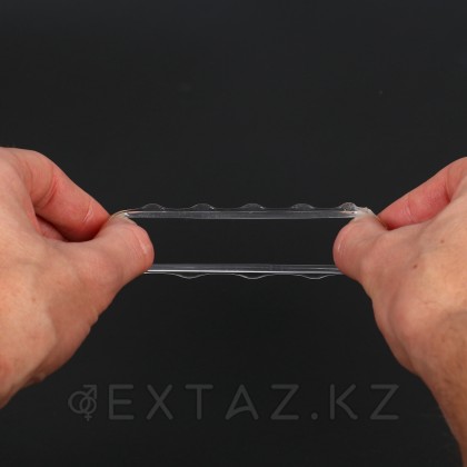 Эрекционное кольцо с рельефом прозрачное Оки Чпоки, D 2 см от sex shop Extaz фото 3