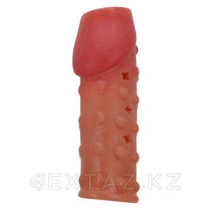 Насадка на пенис с рельефной поверхностью Pretty love, телесная от sex shop Extaz