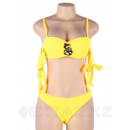 Купальник с завязками Rhinestone Yellow (L) от sex shop Extaz фото 6
