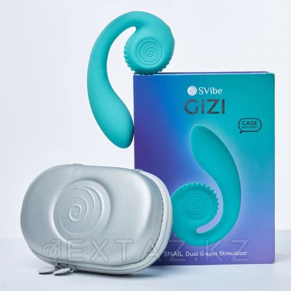 Двойной стимулятор точки G SVibe Snail GIZI цвет тиффани от sex shop Extaz