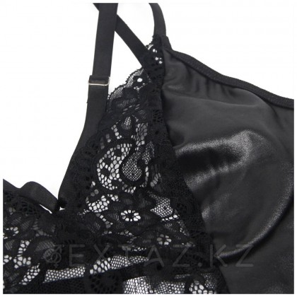 Кожаное платье с кружевом и стрепами Ohyeah Sexy Black +стринги, M-L - extaz.kz фото 8 Кожаное платье с кружевом и стрепами Ohyeah Sexy Black +стринги, M-L от sex shop Extaz фото 8