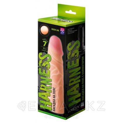 Насадка для страпона HARNESS с коннектером GREEN LINE (180*42) от sex shop Extaz фото 4
