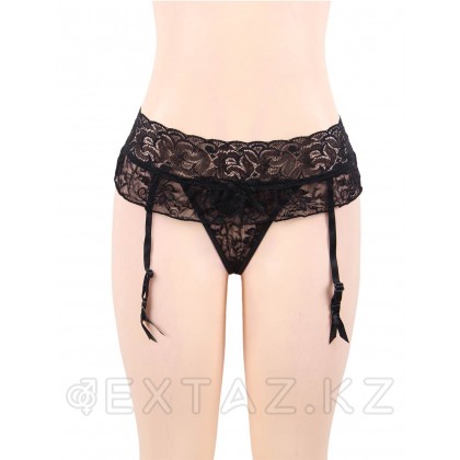 Пояс для чулок кружевной Black Sexy Bow (XS-S) от sex shop Extaz фото 3