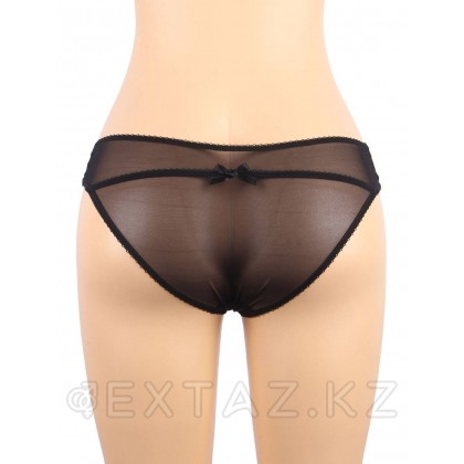 Трусики и пояс для чулок с ремешками Sexy черные Exquisite Lace (3XL-4XL) от sex shop Extaz фото 4