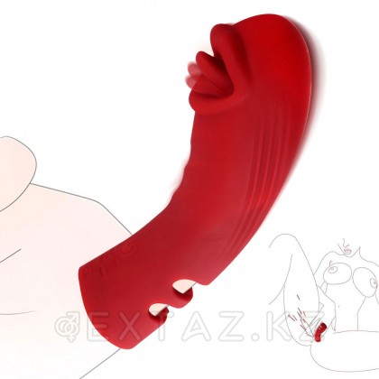 Силиконовый вибратор на палец с дополнительной стимуляцией от sex shop Extaz фото 17