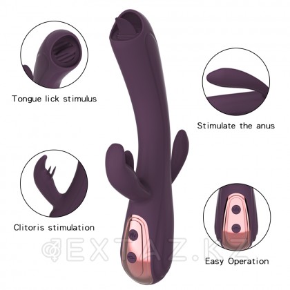 Вибратор с тройной стимуляцией клитора, точки G и ануса от sex shop Extaz фото 4