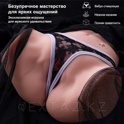 Реалистичный двойной мастурбатор Tracy с вибрацией от sex shop Extaz фото 12