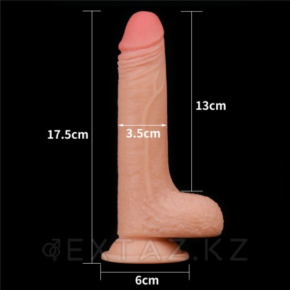Реалистичный фаллоимитатор (двухслойный силикон) 17,5 Х 3,5 см. от sex shop Extaz фото 14