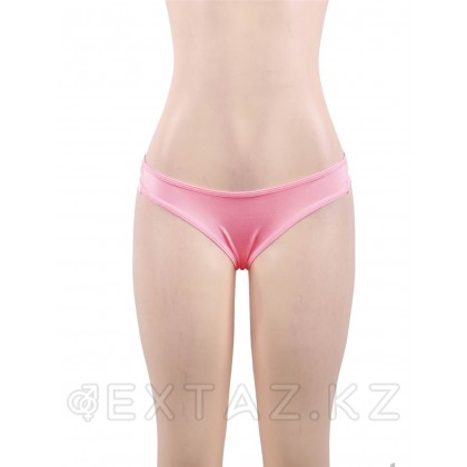 Трусики-танга женские с цветочным принтом розовые (размер XL-2XL) от sex shop Extaz фото 4