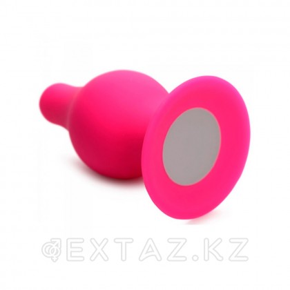 Мягкая гибкая анальная пробка Squeeze-It Squeezable Tapered Small Anal Plug, S, розовый,  7.4х3.6 см от sex shop Extaz фото 2