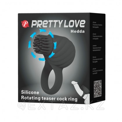 Виброкольцо с мощной стимуляцией клитора (на зарядке USB) чёрный от sex shop Extaz