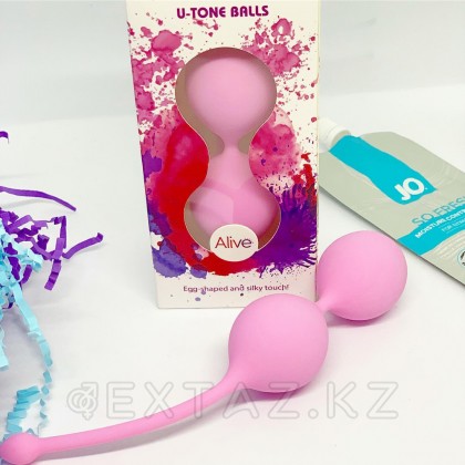 Вагинальные шарики U-Tone от Alive розовые от sex shop Extaz фото 5