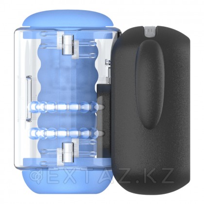 Инновационный робот-мастурбатор Black Knight с массажем бусинами от Amovibe от sex shop Extaz фото 13