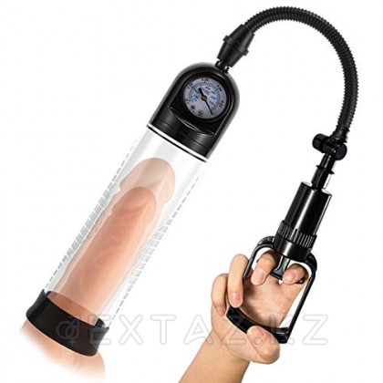 Вакуумная помпа с манометром + вагина (эрекционное кольцо в подарок) от sex shop Extaz фото 4