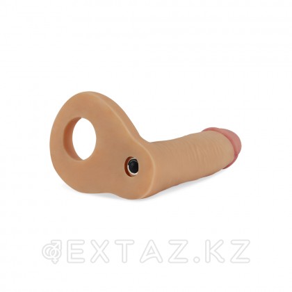 Насадка-фаллоимитатор для двойного проникновения с вибрацией (14,7 см) от sex shop Extaz фото 4