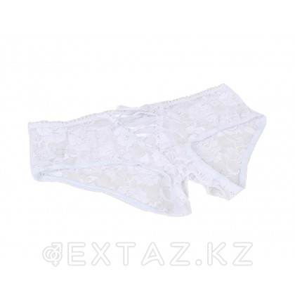 Трусики кружевные с завязками белые (размер XL-2XL) от sex shop Extaz фото 7