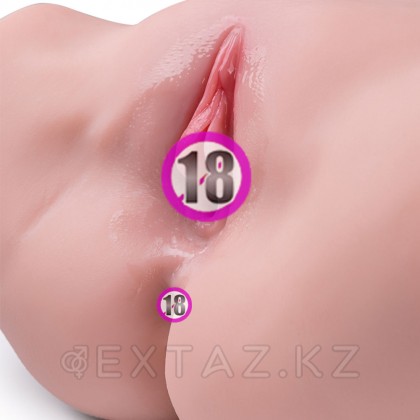 Реалистичный двойной мастурбатор Tracy с вибрацией от sex shop Extaz фото 2