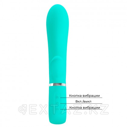 Вибратор-кролик Thomas Super Soft (20 см) бирюзовый от sex shop Extaz фото 9