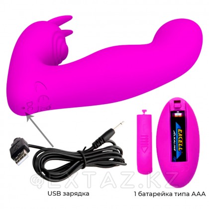 Вибромассажер для точки G с пульсацией и пультом ДУ от sex shop Extaz фото 6
