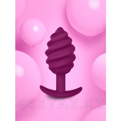 Gvibe Gplug Twist 2 Raspberry витая силиконовая анальная пробка для ношения, 10.5х3.9 см от sex shop Extaz фото 2